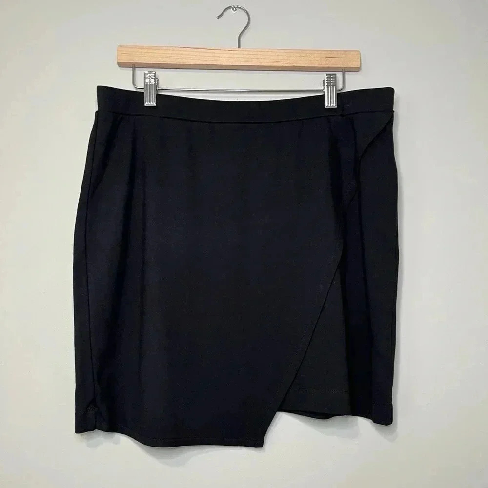 Yest Asymmetrical Pull On Mini Stretch Skirt